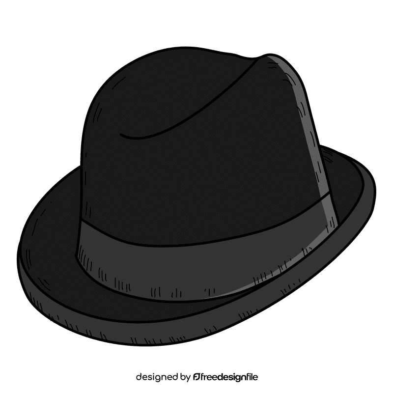 Men homeburg hat clipart