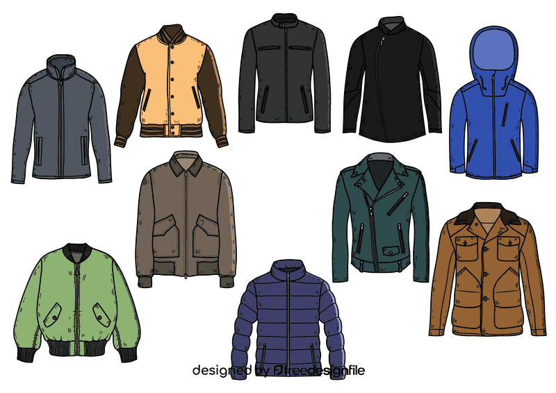 Men jackets clipart