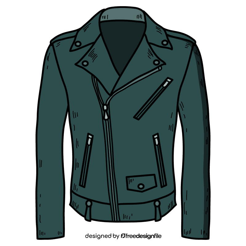 Men biker jacket clipart