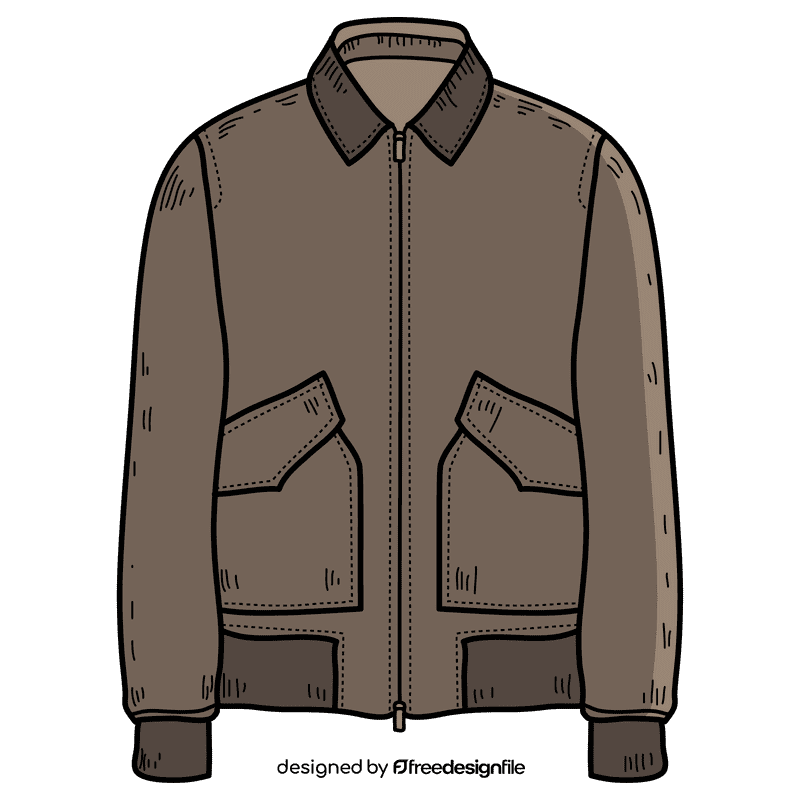 Men flight jacket clipart