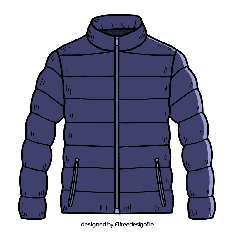 Men winter jacket clipart