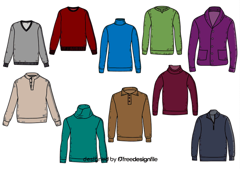 Men sweaters all vector