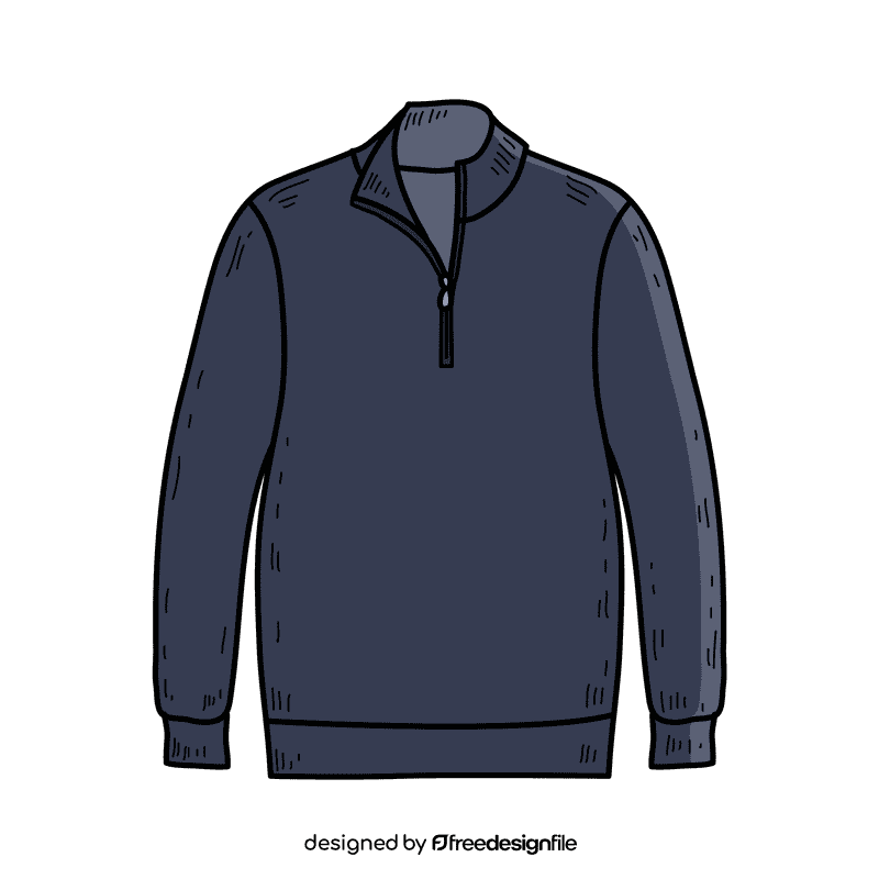 Men halfzip sweater clipart