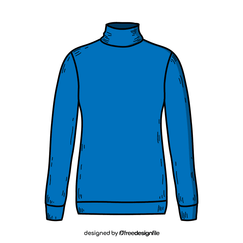 Men turtle neck sweater clipart