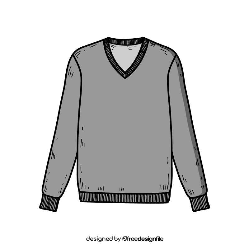 Men v neck sweater clipart