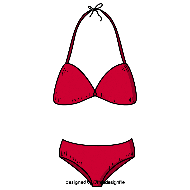 Women bikini swimsuit clipart