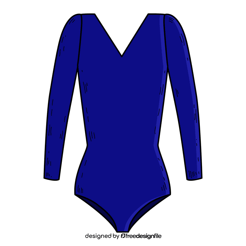 Women long sleeved swimsuit clipart