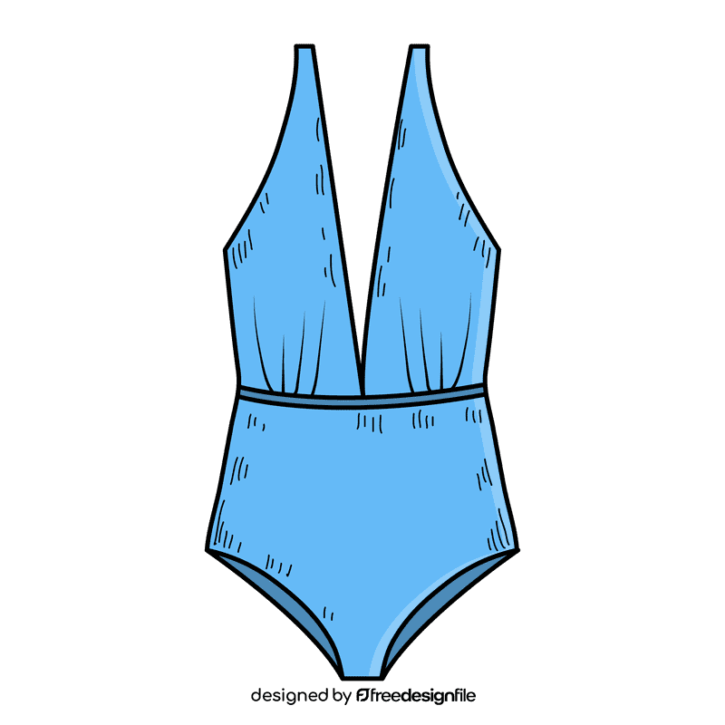 Women plunge swimsuit clipart