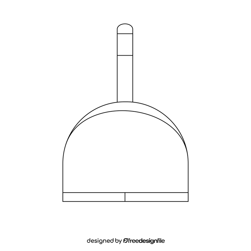 Dustpan drawing black and white clipart