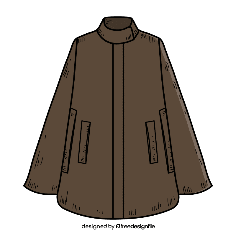 Women poncho coat clipart