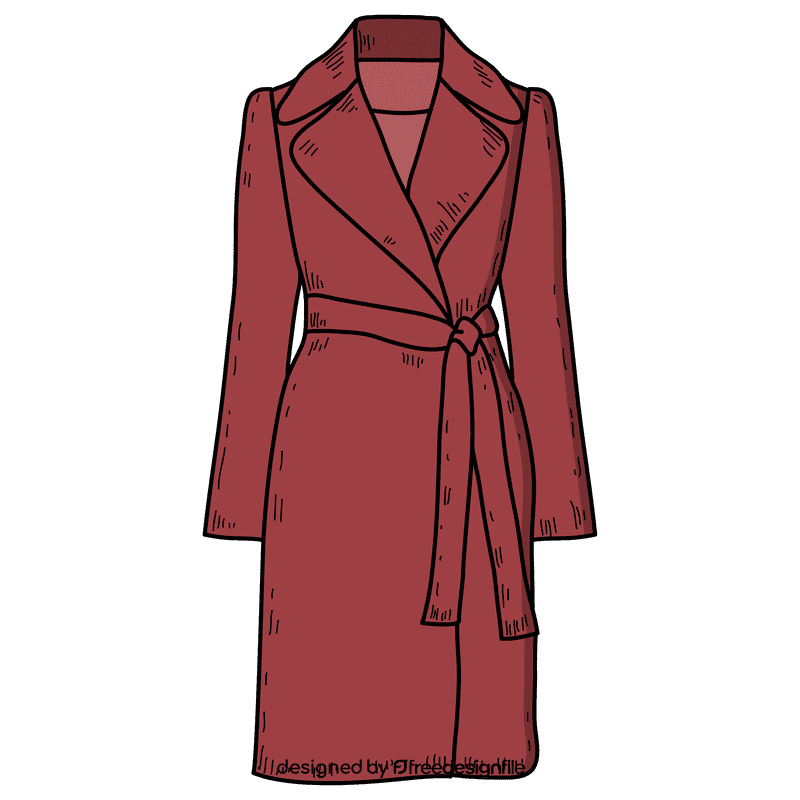 Women wrap coat clipart