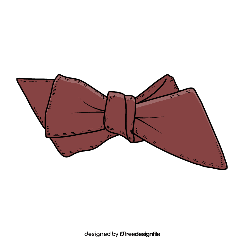 Men oblique end bow tie clipart
