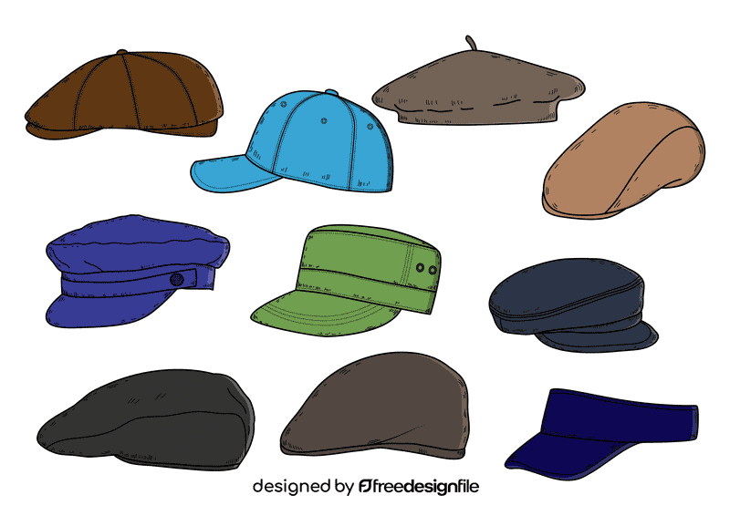 Men caps vector