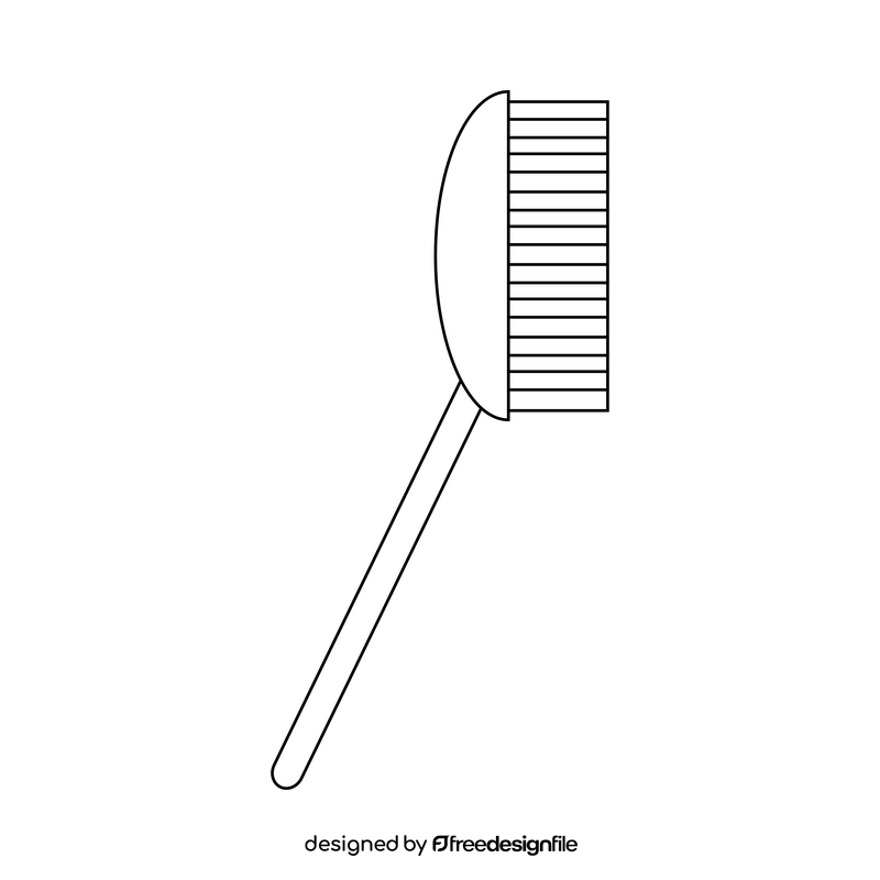 Toilet brush drawing black and white clipart