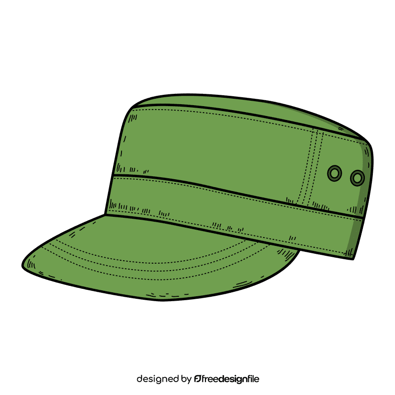 Men cadet cap clipart