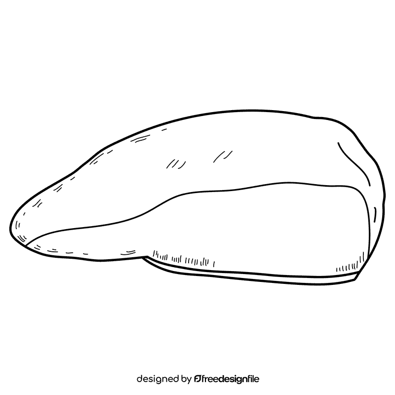 Men pub cap black and white clipart