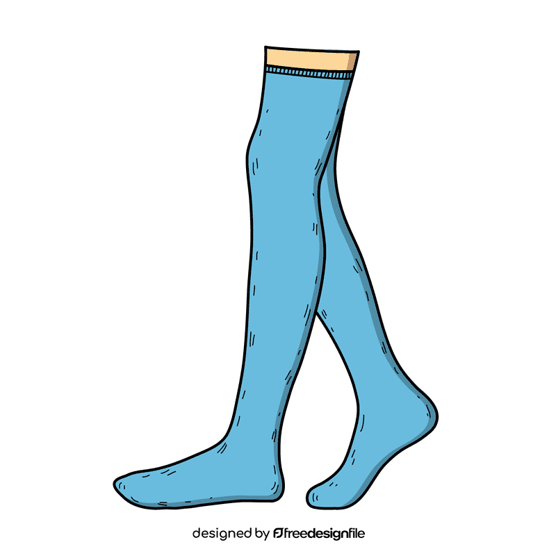 Thigh high sock clipart