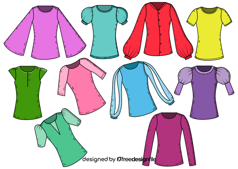 Women blouse by sleeves vector