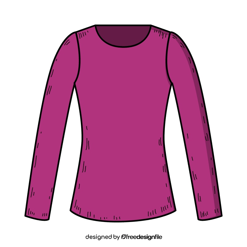 Long sleeve blouse clipart