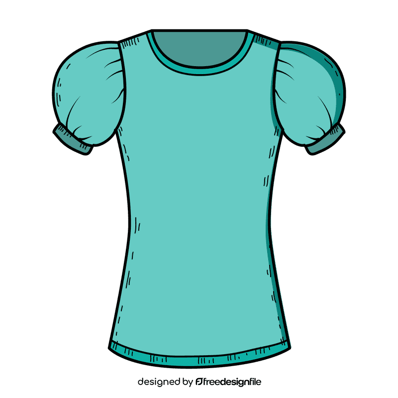 Puffed sleeve blouse clipart