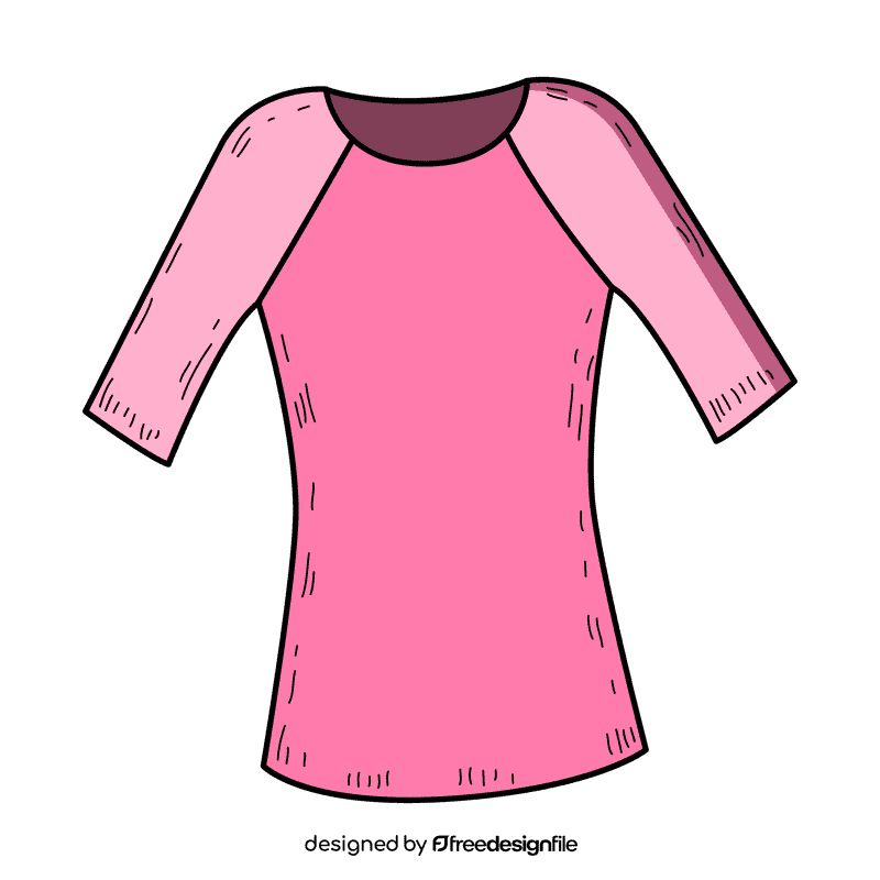 Raglan sleeve blouse clipart