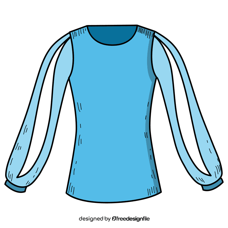 Split sleeve blouse clipart