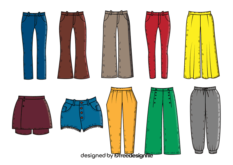 Women pants vector