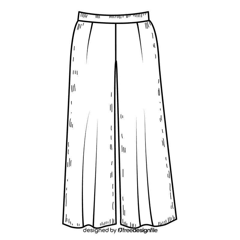 Women plazzo pant black and white clipart