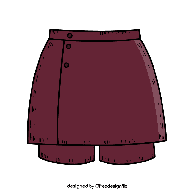 Women skort pant clipart