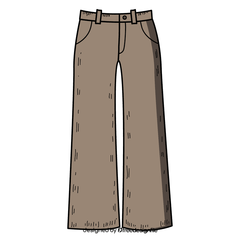 Women wide leg pant clipart