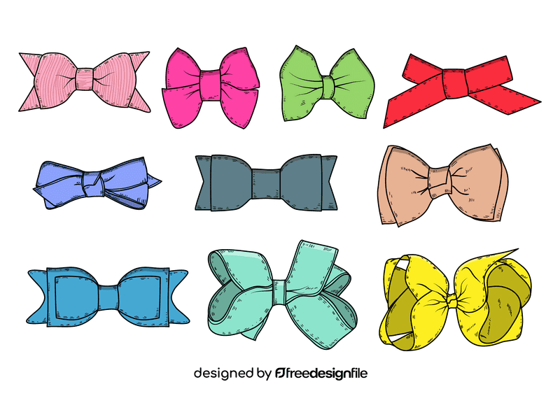 Baby hair bow vector