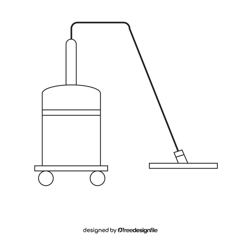 Vacuum cleaner drawing black and white clipart