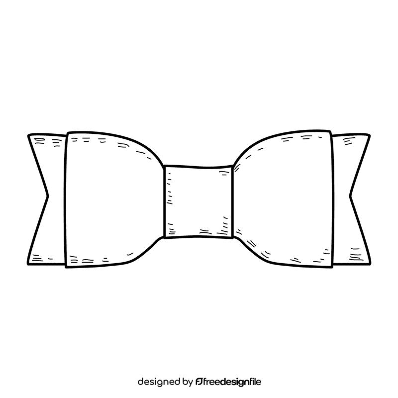 Baby mia bow black and white clipart