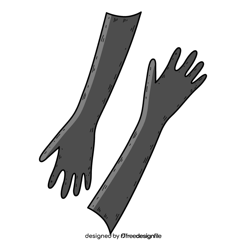 Elbow gauntlet gloves clipart