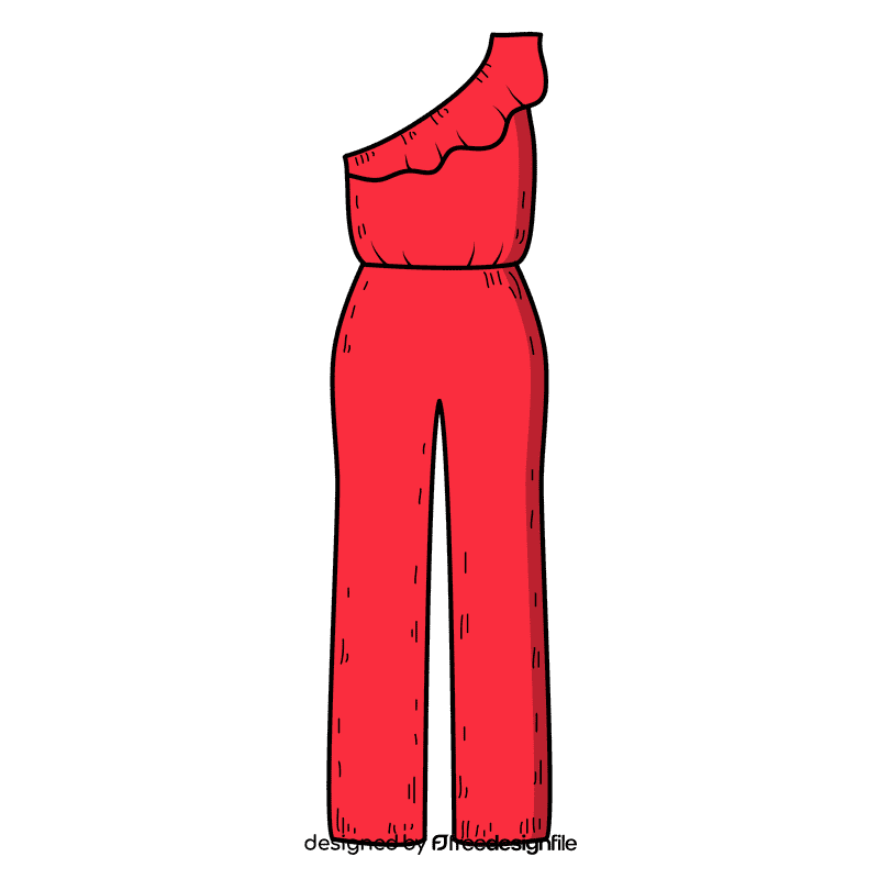 Asymmetric jumpsuit clipart