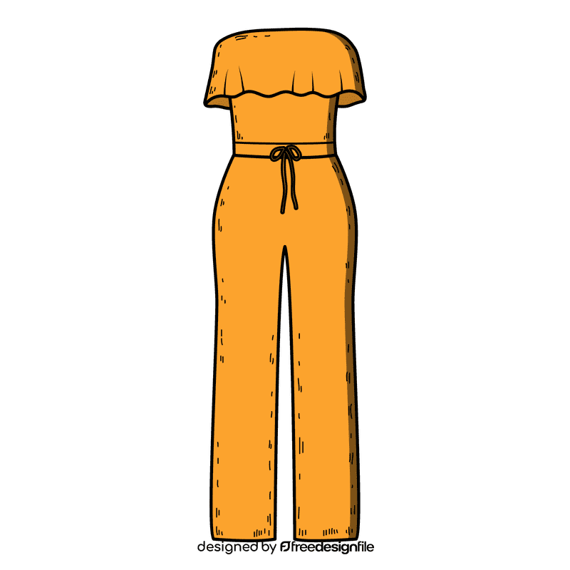 Ruffled jumpsuit clipart
