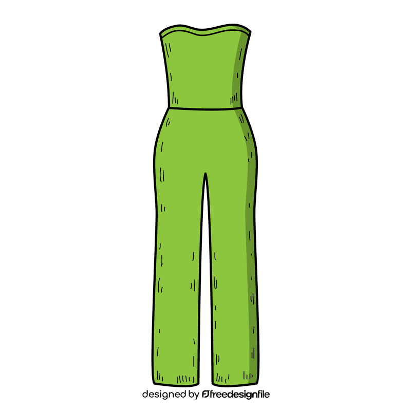 Strapless jumpsuit clipart