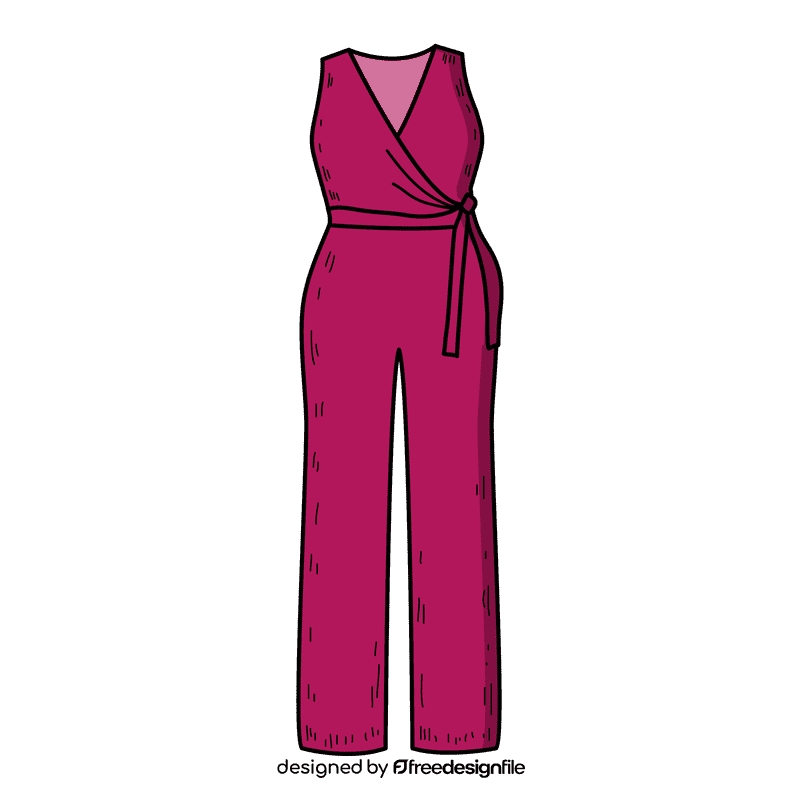 Wrap jumpsuit clipart