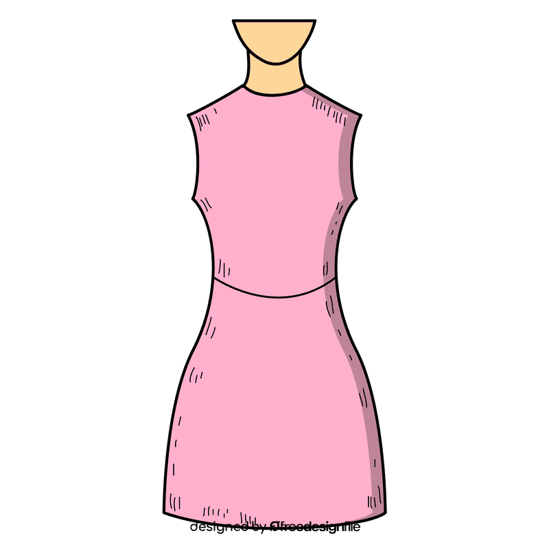High neck gown clipart