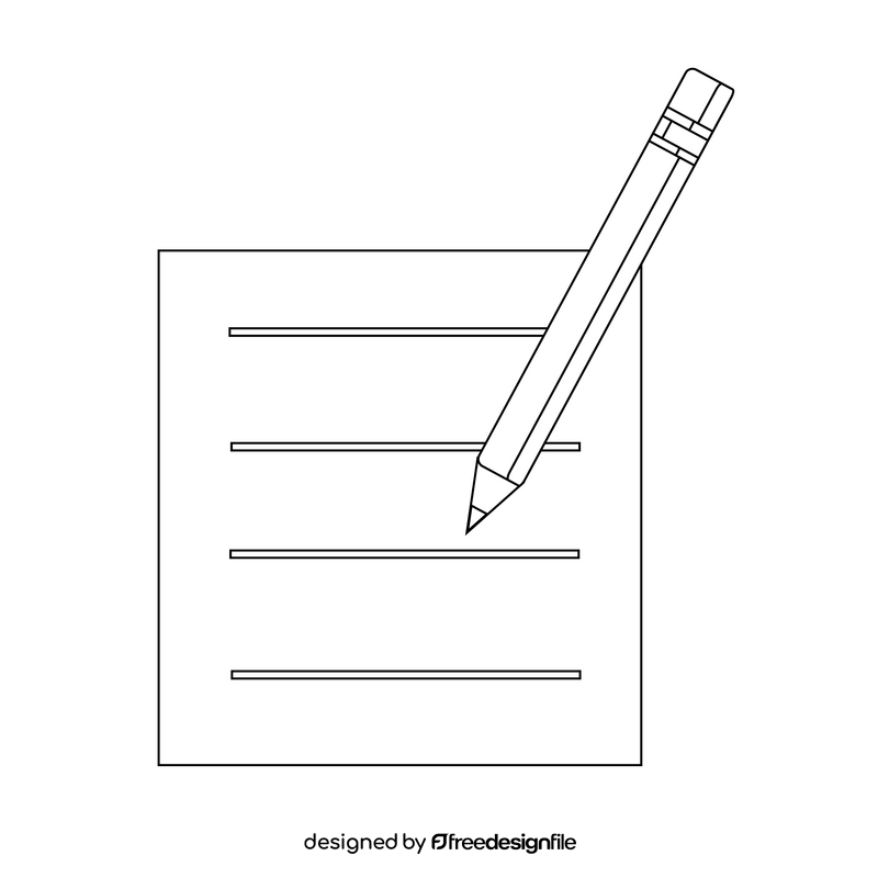 Journalist article drawing black and white clipart