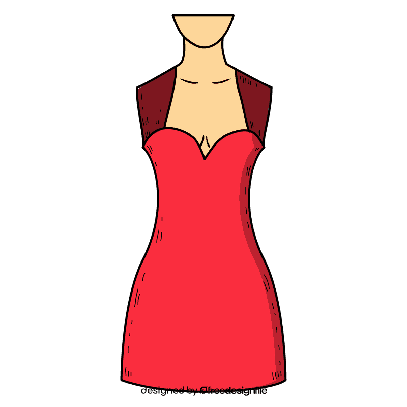 Queen ann neck gown clipart
