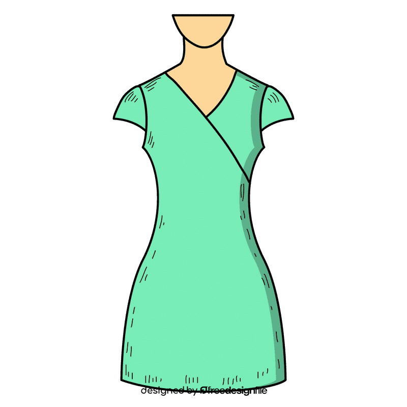 Surplice neck gown clipart