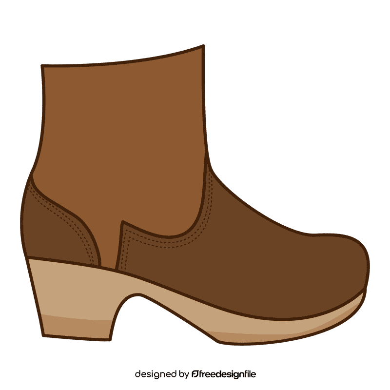 Clog boots clipart