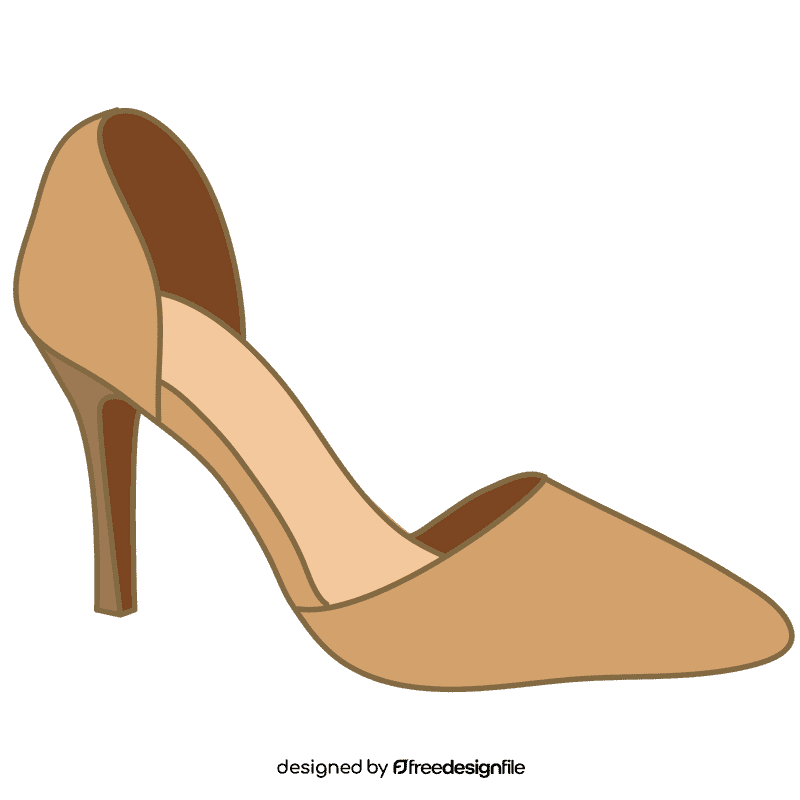 Dorsay pump shoe clipart