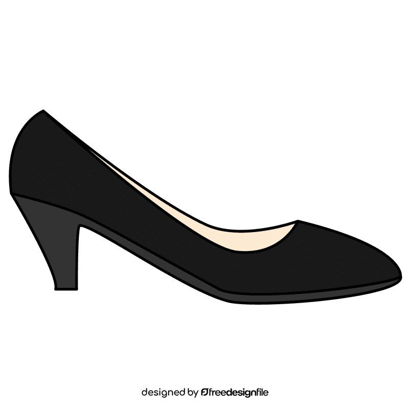 Kitten heel shoe clipart