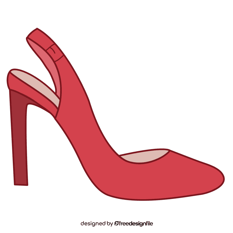 Sling back shoe clipart