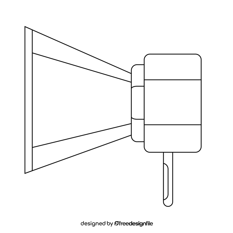 Loudspeaker drawing black and white clipart