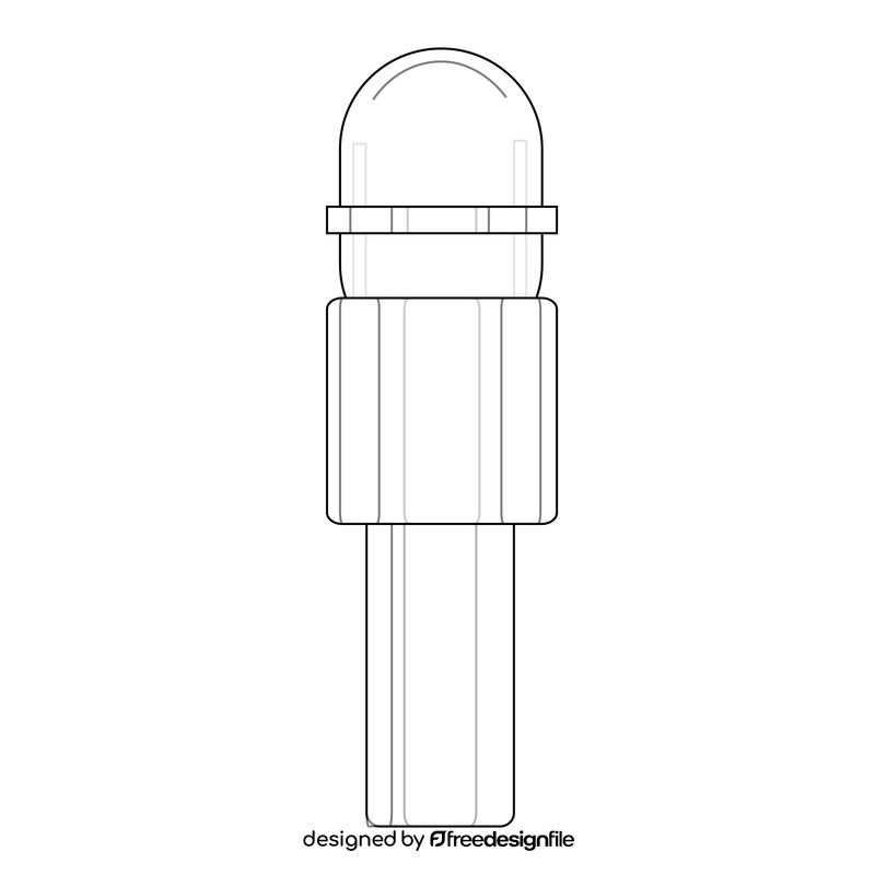 Mic drawing black and white clipart