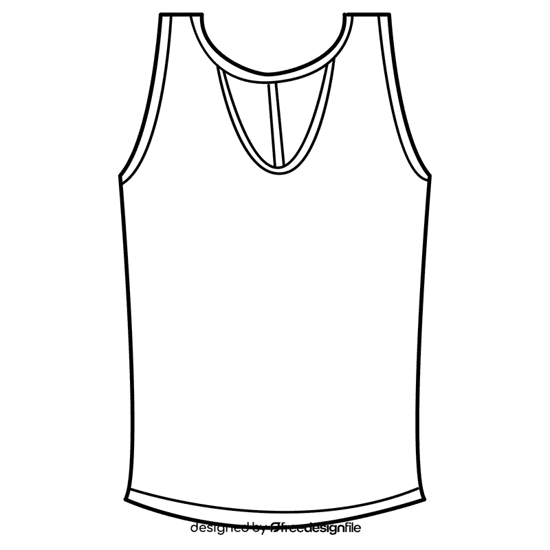 Strappy cutout tank top black and white clipart