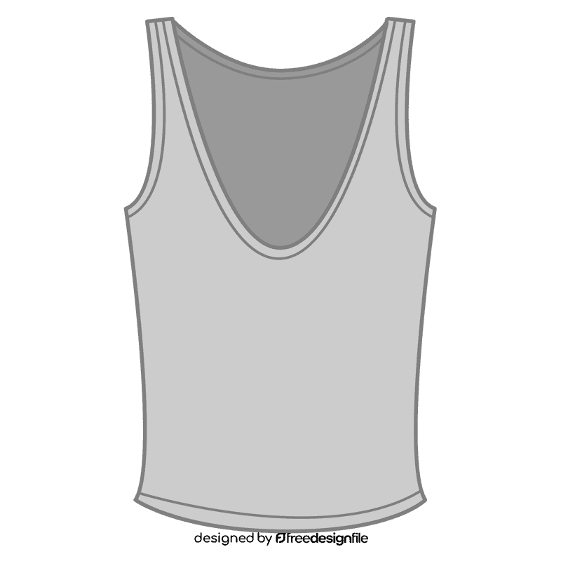 V neck tank top clipart